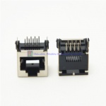 Side entry shielded rj45 female socket PCB Jack