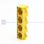 unshielded 1x5 ports  RJ45 module jack with LED